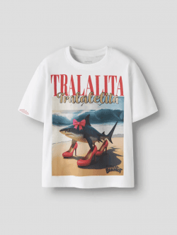 Name it "Italian Brainrot" T-shirt i hvid til piger Hvid 146/152
