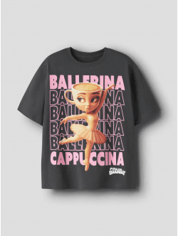 Name it "Italian Brainrot" T-shirt I sort til piger Sort 116