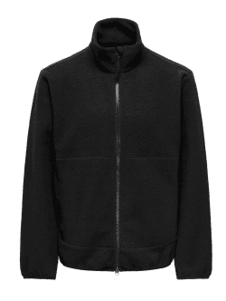 ONLY & SONS Fleecejakke i sort til herre Sort 2XL