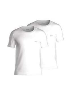 BOSS 2pak Rib T-shirts med rund hals i hvid til herre. M