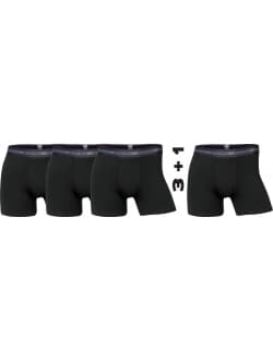 JBS 4-pak 3+1 bambus boxershorts i sort til herre L