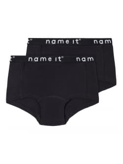 Name it 2-pak underbukser i sort til piger 158/164