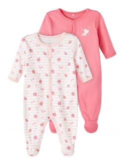 Name it 2-pak pyjamas dragt i lyserød til piger 80