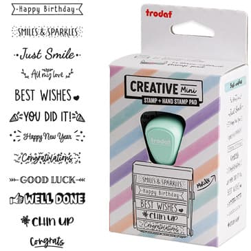 Trodat Creative Mini Stempelsæt - Best wishes