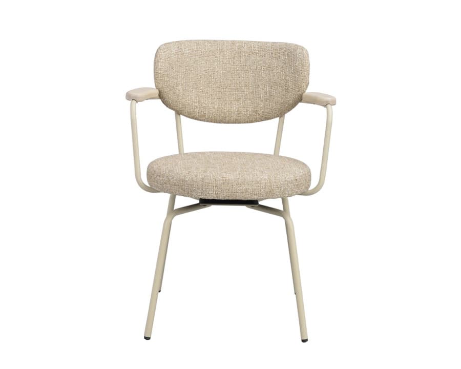 Merrick lænestol med drej, beige stel - Rowico Home - Spisebordsstole Senior