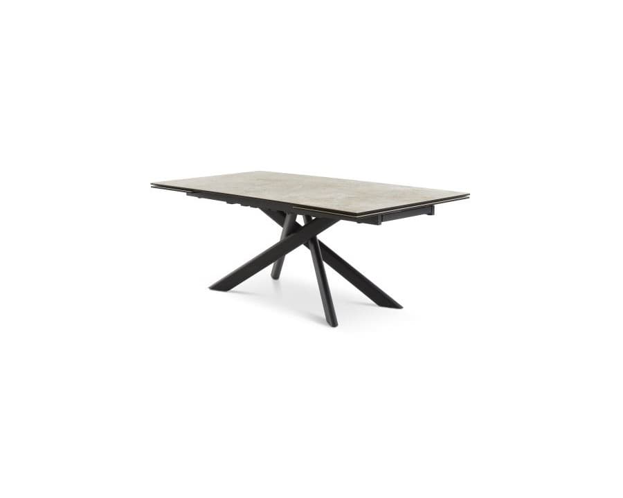 Hudson Extension Spisebord i taupe keramik 200/300 x 100 cm - LEXPO Living - Spisebord Senior