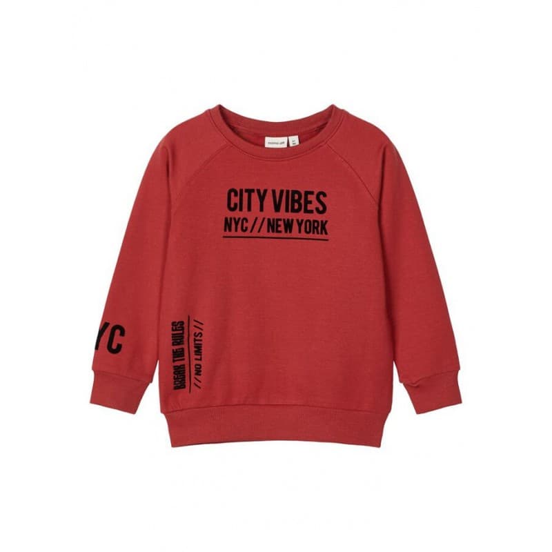 Name It Mini Rod  Sweat  - Brink Rød 86 Brick Red