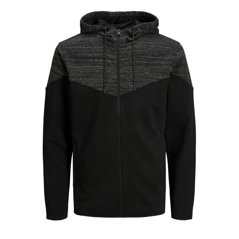 Jack & Jones Plus Sweatshirt M. Zip - Sort Sort 4xl