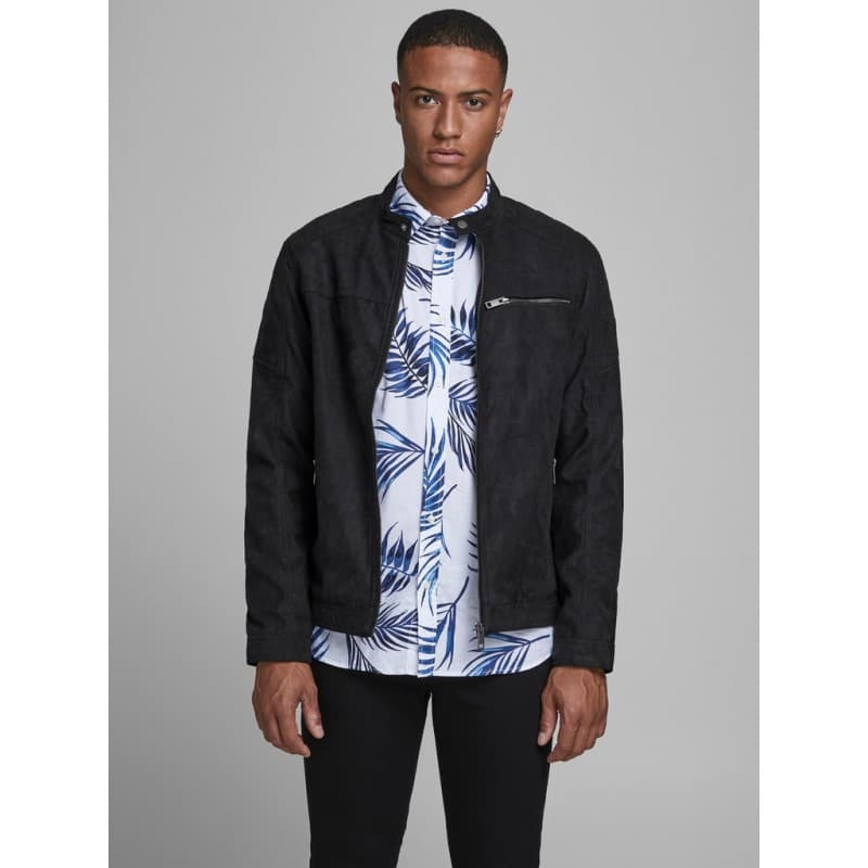 Jack & Jones Rocky Bikerjakke - Sort Sort Xl