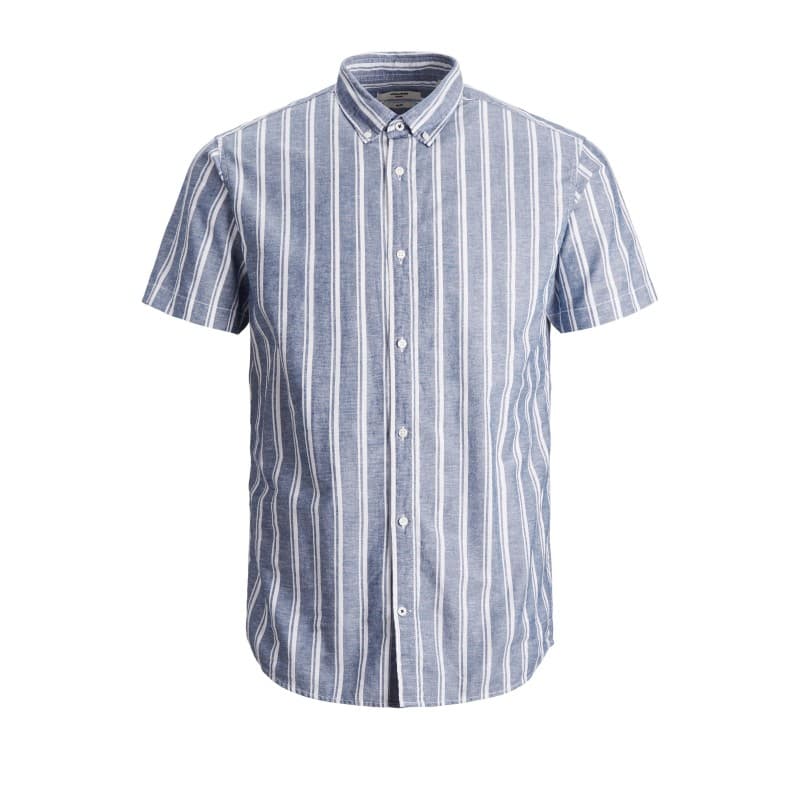 Jack & Jones  Junior Kortærmet Hør Skjorte -  Faded Denim 176 Faded Denim