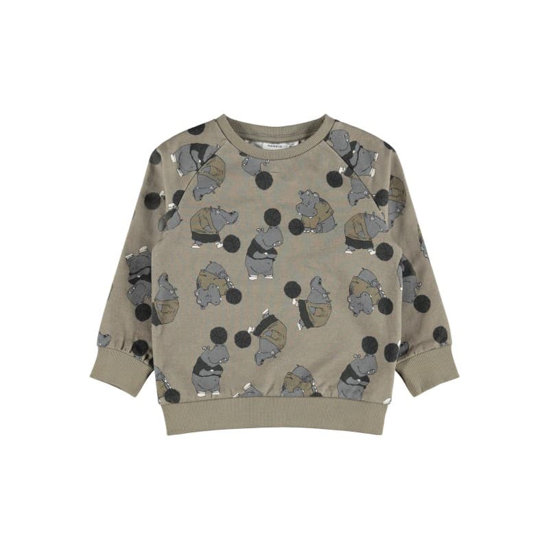 Name It Baby/mini Nasonny L/s Sweatshirt 104 Stone Gray