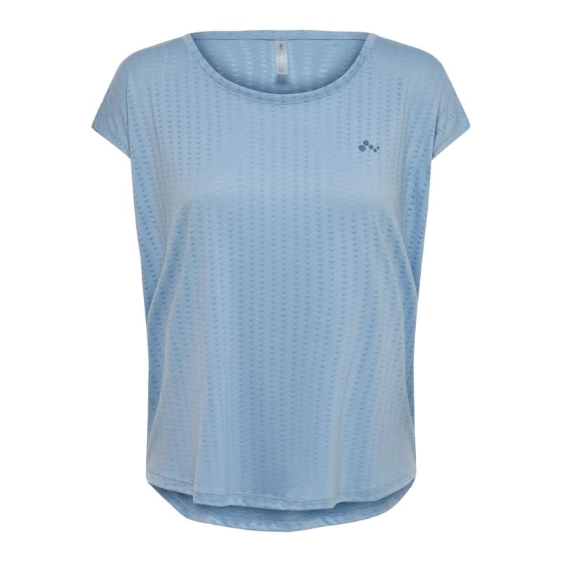 Only Play Curved Sports T-shirt S Light Blue
