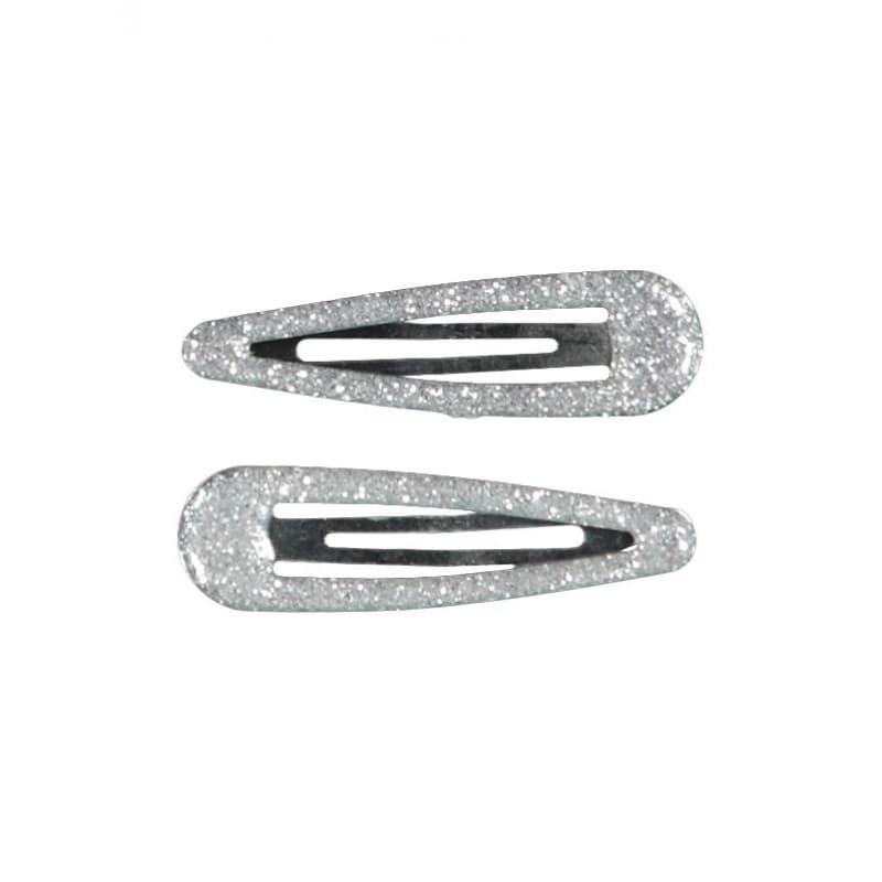 Name It 2-pak Glitter Spænder - Sølv One Size Silver