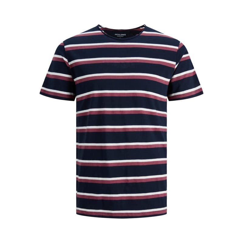 Jack & Jones Stribet Basic T-shirt - Navy Blazer L Navy Blazer