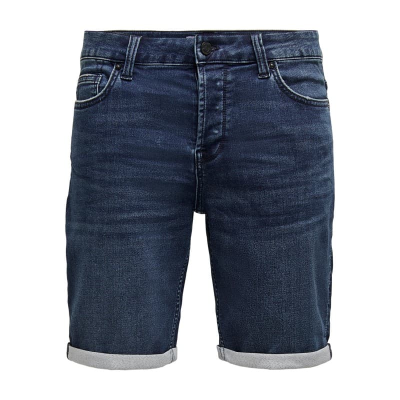 Only & Sons Jog Strækbar Denim Shorts - Blue Denim Xl Blue Denim