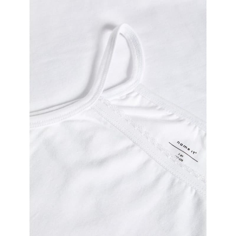 Name It Kids Strop Top 2-pak - Bright White Hvid 134/140