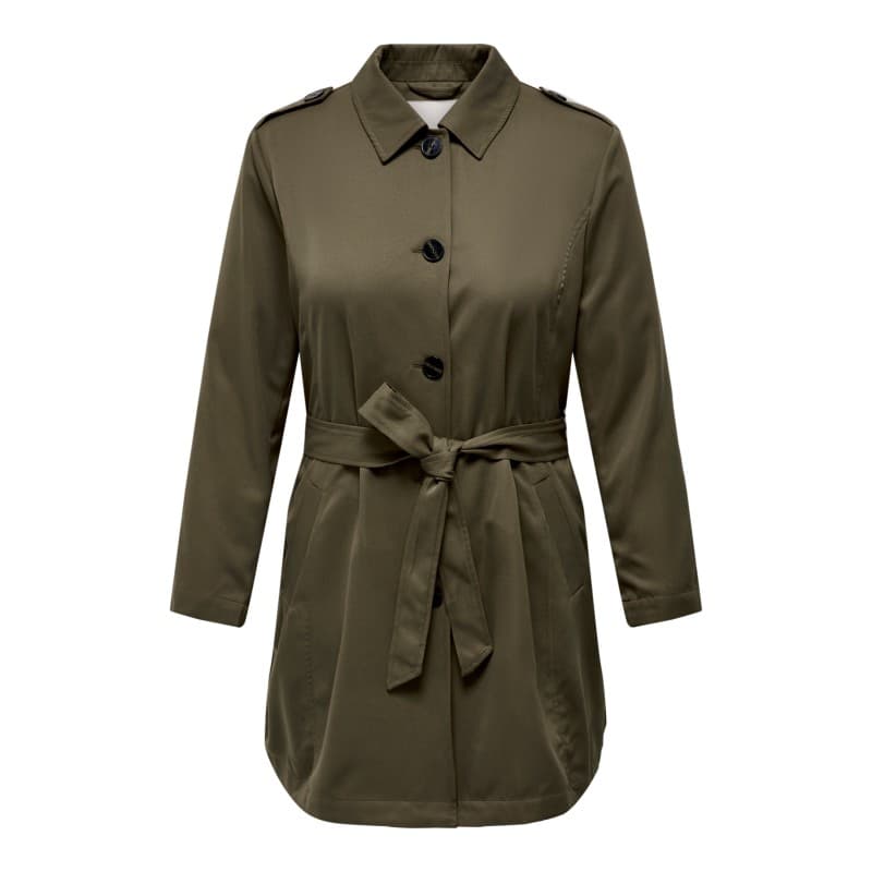 Only Carmakoma Trenchcoat - Walnut M-46/48 Walnut