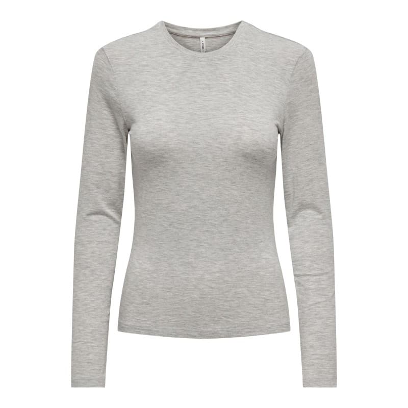 Only Luna Lang Ærmet Uld Top - Light Gray Melange S Light Grey Melange
