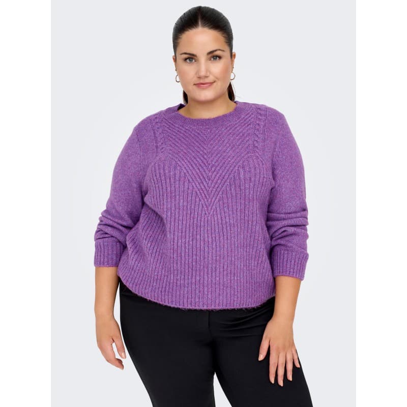 Only Carmakoma Dolly Strik Pullover - Dewberry S-42/44 Dewberry