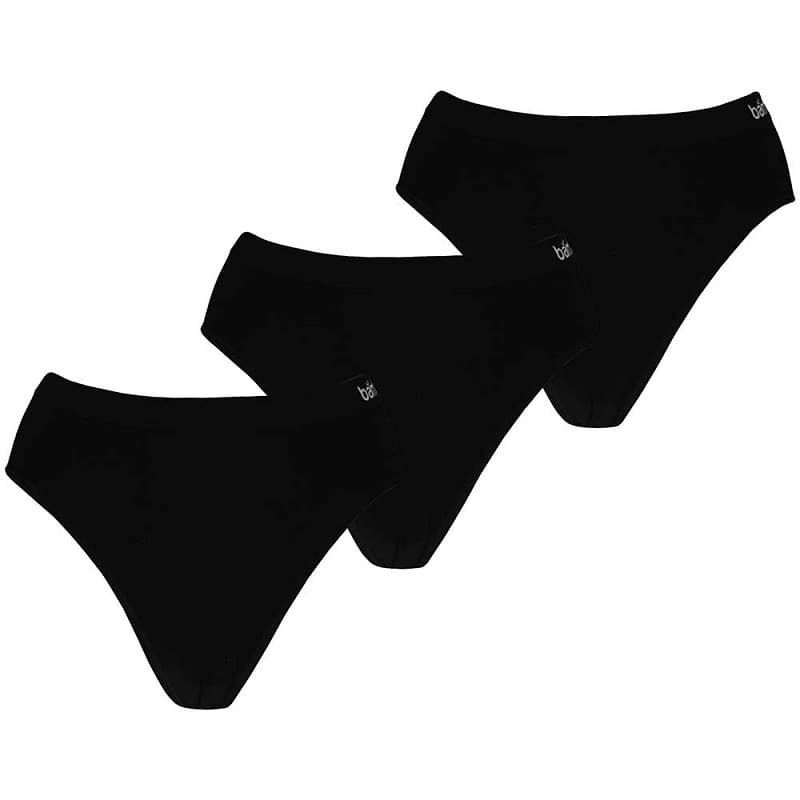 Bambus Dame Trusser Seamless 3-pak - Sort S Sort