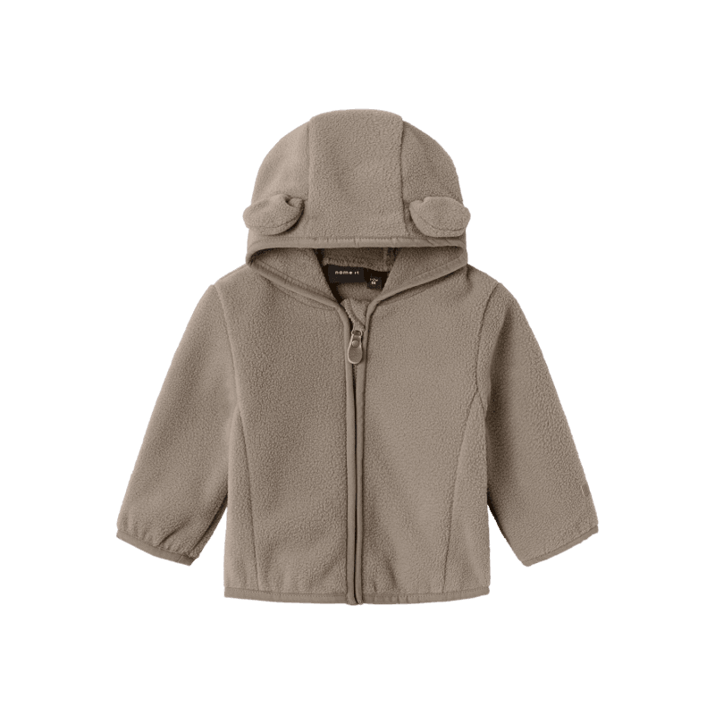 Name It Baby Meeko Fleece Jakke - Desert Taupe 68 Desert Taupe
