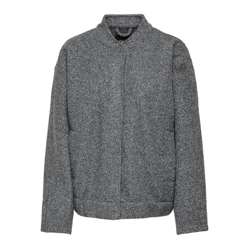 Only Gaia Boucle Bomber Jakke - Dark Grey Melange Xl Dark Grey Melange