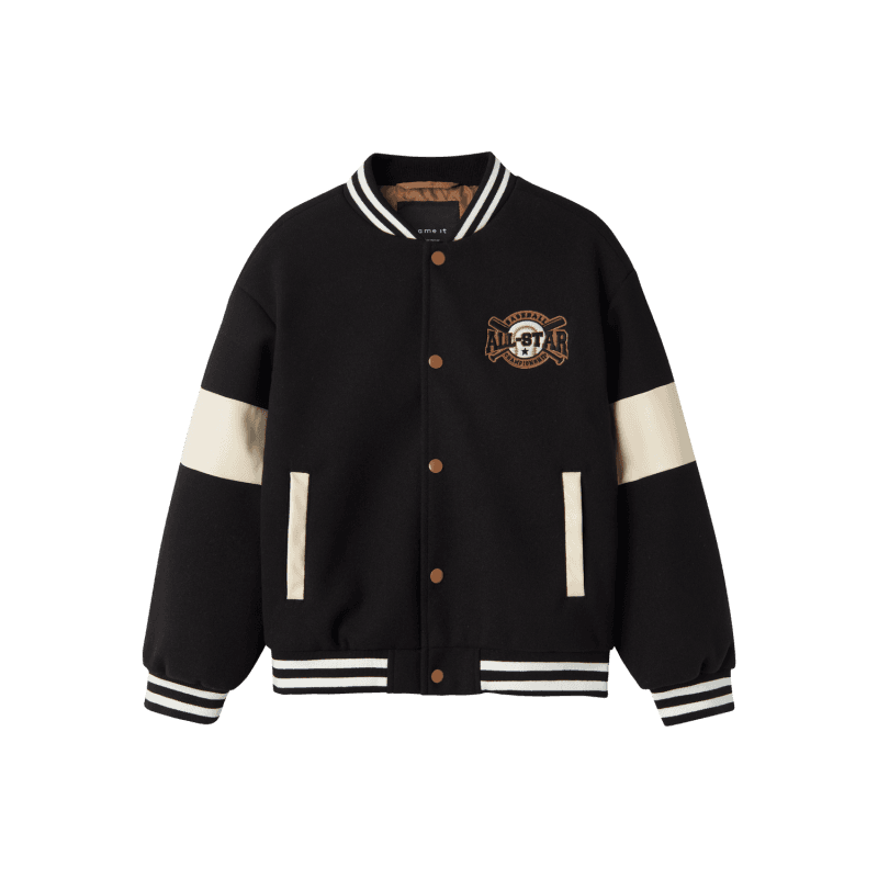 Name It Kids Mikado Varsity Jakke - Sort 152 Sort