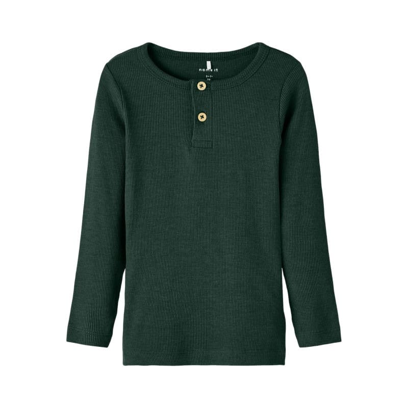 Name It Mini Rib L/s Top - Pine Grove 86 Pine Grove