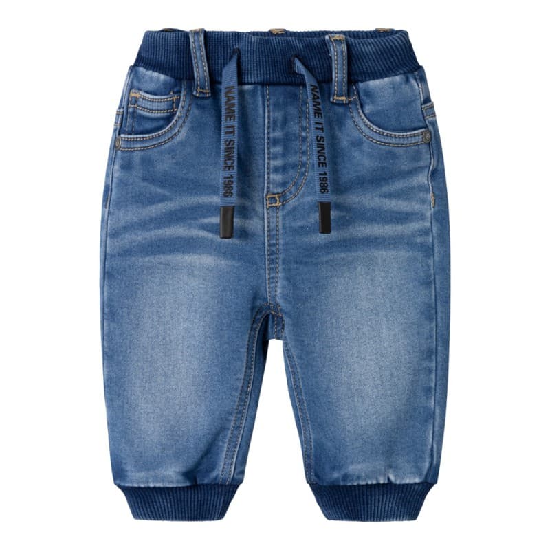 Name It Baby Ben Baggy Fleece Jeans- Medium Blue Denim 50 Medium Blue Denim