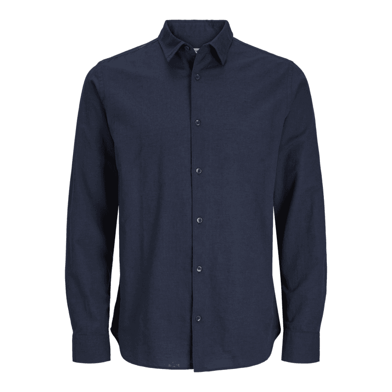 Jj Rebel Moss Sunny Hør Skjorte - Navy Blazer L Navy Blazer