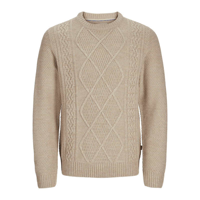 Jack & Jones  Cable Strik - Pure Cashmere L Pure Cashmere