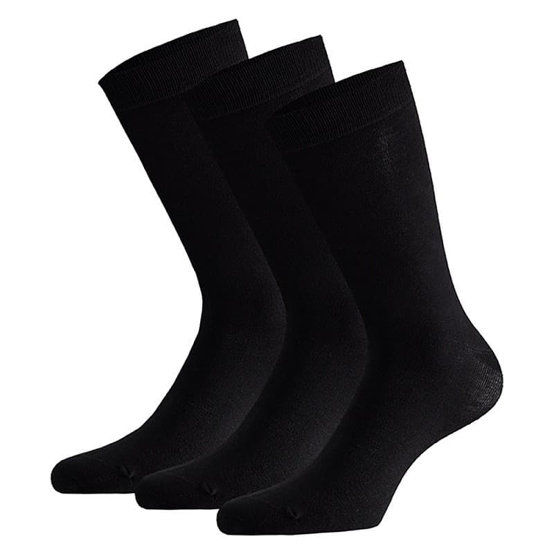 Bambus Strømper 3-pak Unisex - Sort Sort 36-41