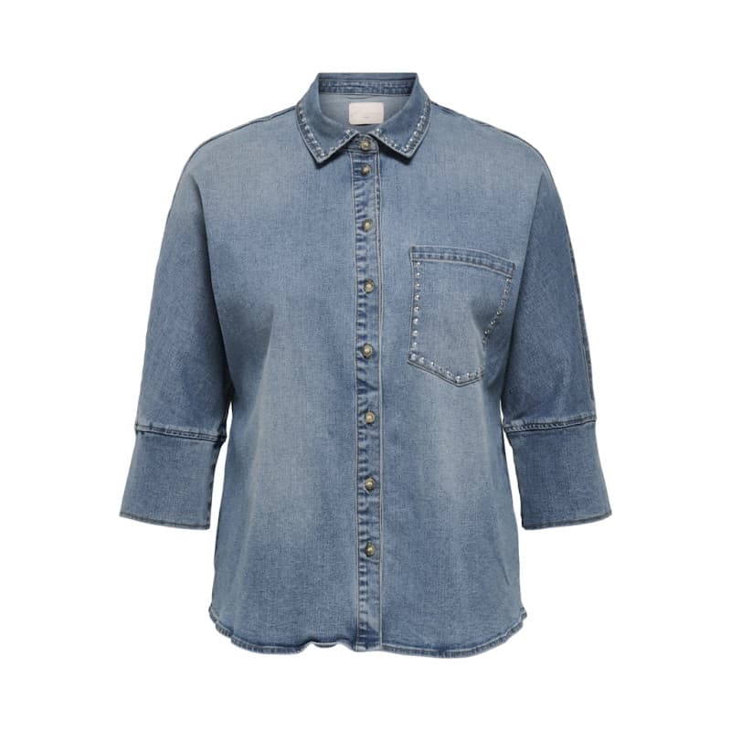 Only Carmakoma Grace Denim Skjorte - Medium Blue Denim 50 Medium Blue Denim