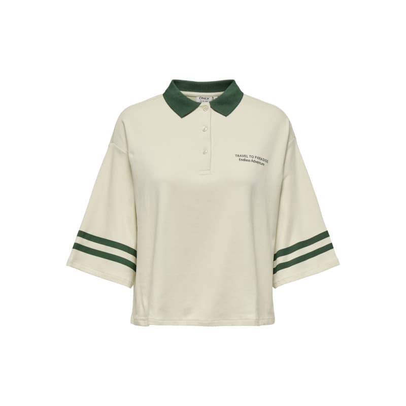 Only Kelly Oversized Polo - Birch / Pineneedle Xl Pineneedle