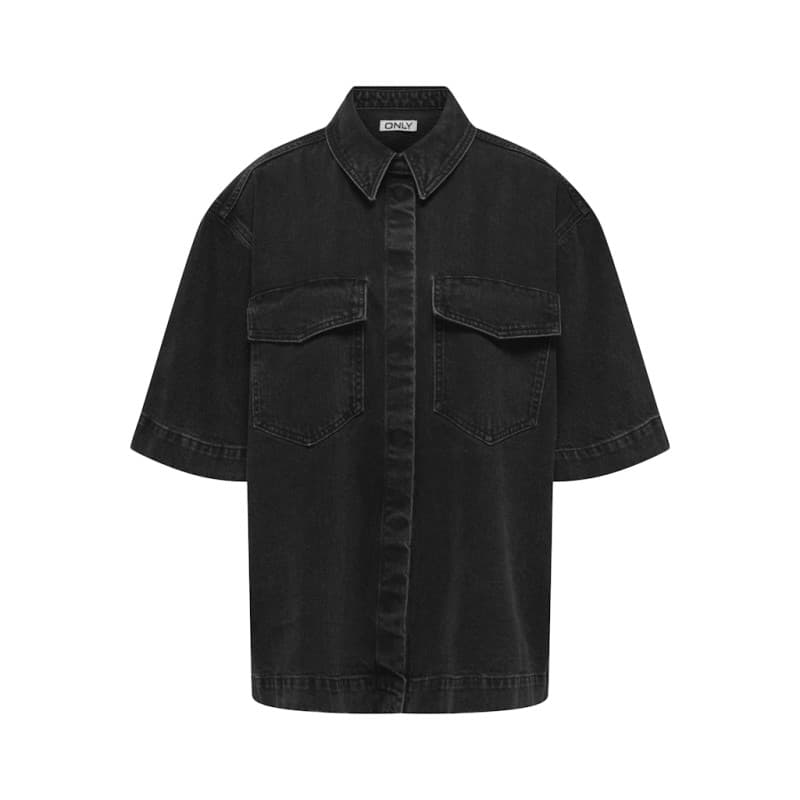 Only Sophie Oversized Denim Skjorte - Washed Black Xl Washed Black