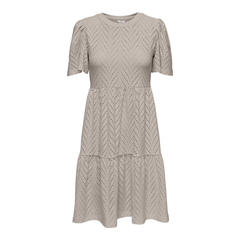 Jdy Carla Cathinka Broderi Kjole - Chateau Gray L Chateau Gray
