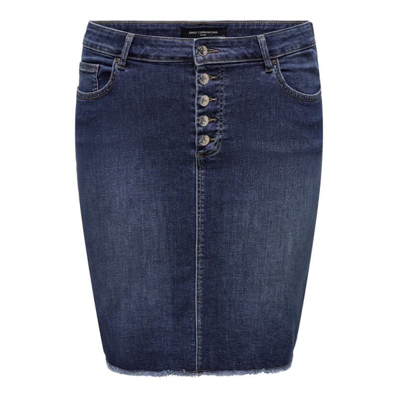 Only Carmakoma Willy Denim Nederdel - Dark Blue Denim 50 Dark Blue Denim
