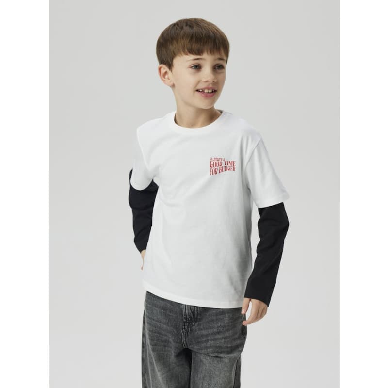 Name It Kids Duster T-shirt - Bright White 122/128 Bright White