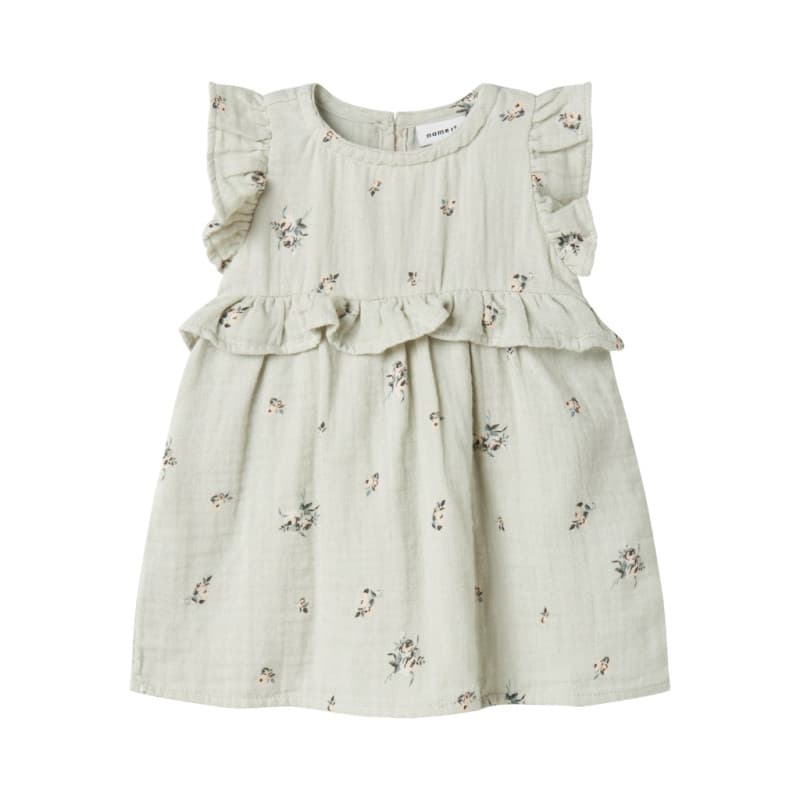 Name It Baby Hikka Kjole - Aqua Gray 62 Aqua Gray