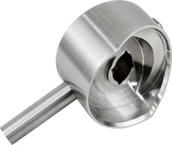 Kort greb til filo/-s, børstet rs 70 mm
