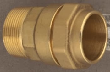 Isiflo 25 mm x 3/4 overgang med nippel, messing, PN16
