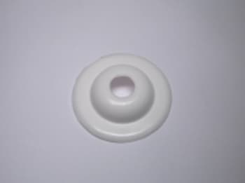 12 mm.. Plastbøsningskrave hvid