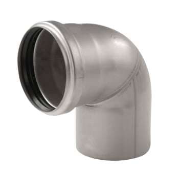 ACO 110 mm 87° rustfri afl�bsb�jning, AISI 304