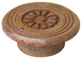 Jemi 110 mm rørbrøndkarm med dæksel, rund, 1,5 t, GG