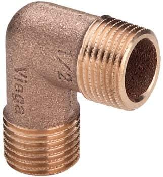 Vinkel 1/2 90gr nippel/nippel, rødgods (10.00 stk)