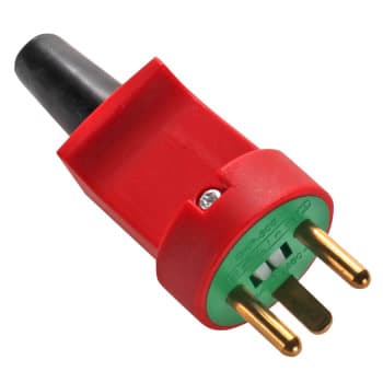 Stikprop M/J r�d/gr�n slagfast 250V 13A IP44