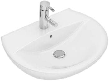 Ifö Spira håndvask 60 cm, buet forkant, m/hh u/overløb