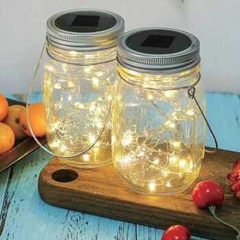 Solcelle glas med lysk�de i - 2-pak