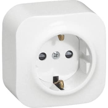 Legrand Forix Stikkontakt Schuko enkelt M/J 16A hvid, IP20