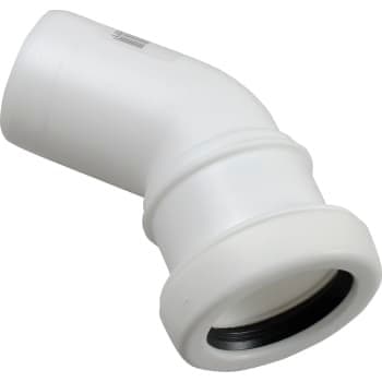 32 mm x 45° B�jning afl�b hvid PP